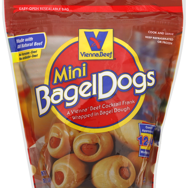 Hot Dogs, Bacon & Sausage Vienna Beef BagelDogs, Mini hero