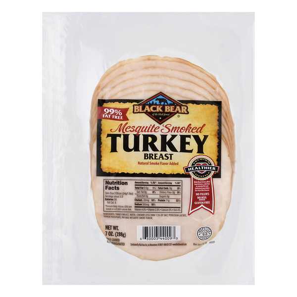 Lunch Meat Black Bear Turkey Breast, Gluten Free, Mesquite Smoked hero