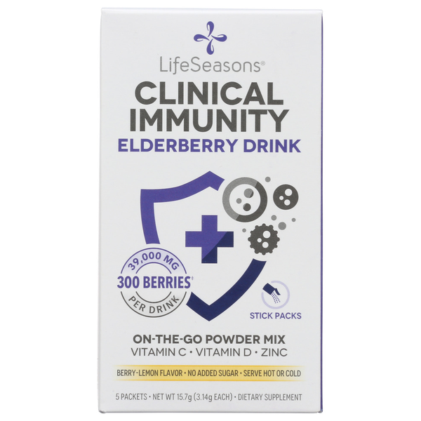 Dietary Supplements LifeSeasons Clinical Immunity Elderberry Drink hero