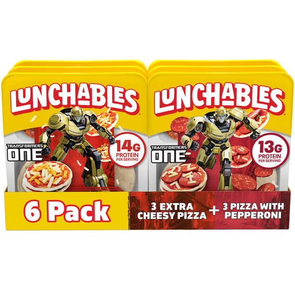 Prepared Meals Lunchables Pepperoni & Extra Cheesy Pizza Kids Lunch Snack Kit Multipack hero