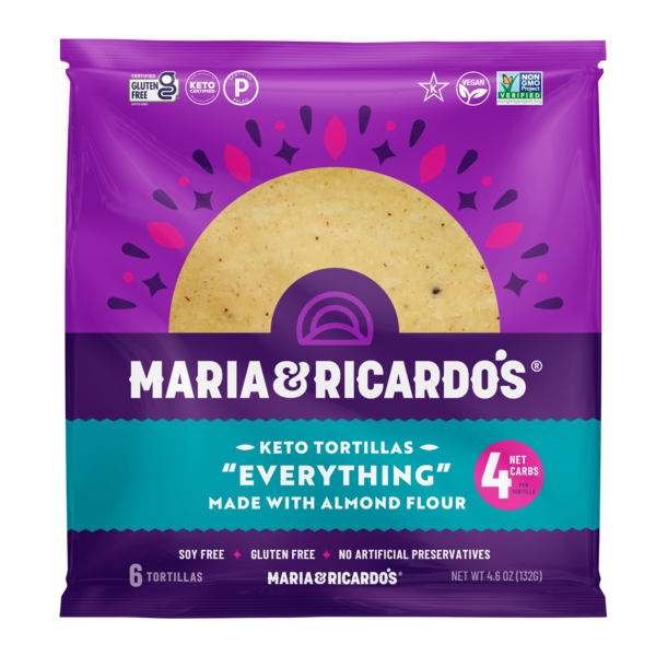 Frozen Breads & Doughs Maria & Ricardo's Everything" Seasoning"Almond"Keto"Tortillas hero