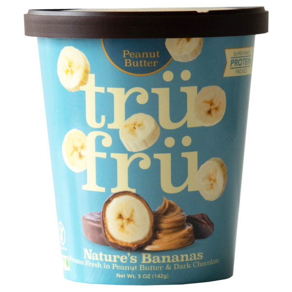 Preserved Dips & Spreads Tru Fru Natures Bananas Hyper Chilled in Peanut Butter & Dark Chocolate hero