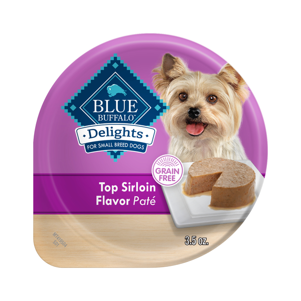 Dog Food & Care Blue Buffalo Delights Small Breed Wet Dog Food Cup, Top Sirloin Flavor hero