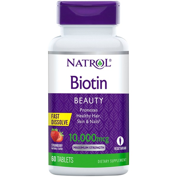 Vitamin B Natrol Biotin 10,000mcg Fast Dissolve Tablets hero