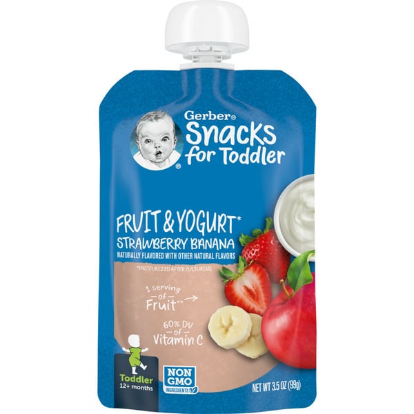 Baby Food & Formula Gerber Fruit & Yogurt Strawberry Banana Pouch hero