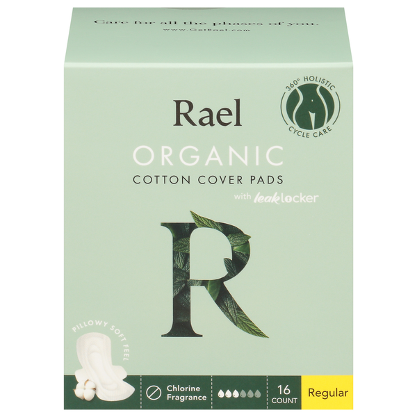 Feminine Care Rael Cotton Cover Pads, Organic, Regular hero