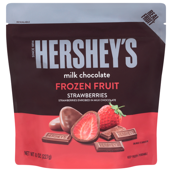 Hershey's Strawberries, Milk Chocolate, Frozen Fruit hero