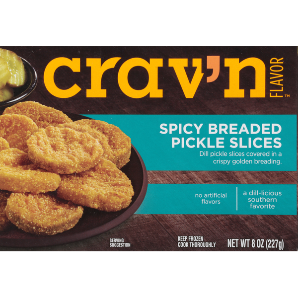 Crav'n Flavor Pickle Slices, Breaded, Spicy hero