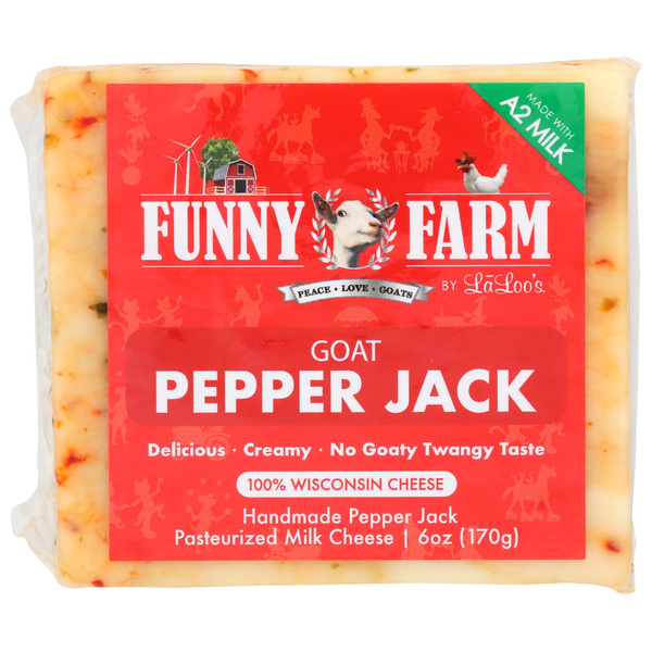 Packaged Cheese Funny Farm By Laloo's Fresh Goat Cheese - Pepper Jack hero