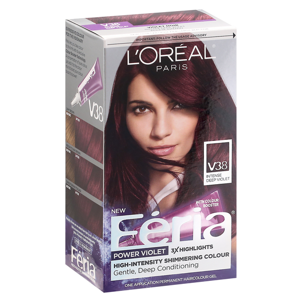 Hair Care L'Oréal Paris Féria Permanent Haircolour Gel, Intense Deep Violet V38 hero