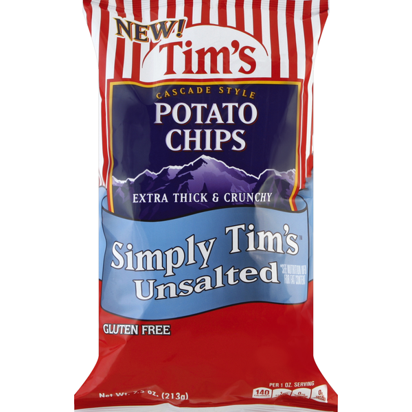 Chips & Pretzels Tim's  Cascade Style Extra Thick & Crunchy Simply Potato Chips hero