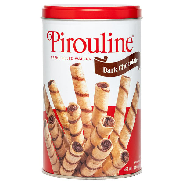 Cookies & Cakes Pirouline Dark Chocolate Creme Filled Rolled Wafers hero