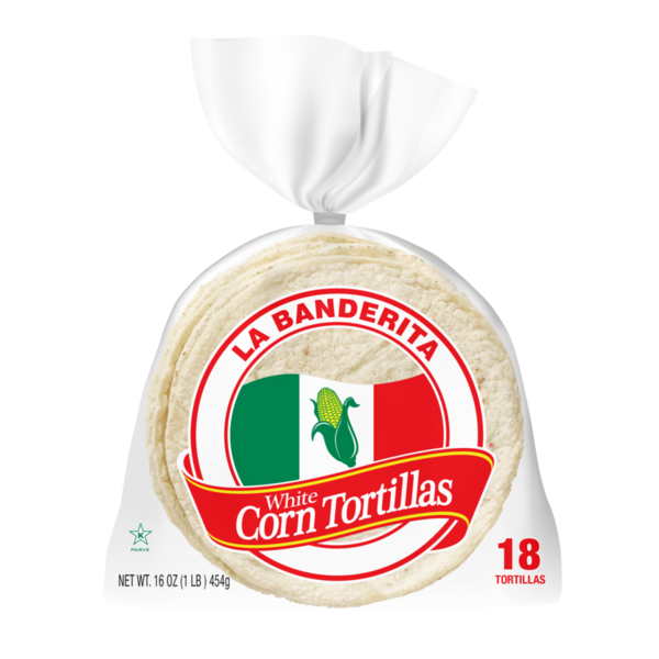 Mexican/Hispanic/Latino Foods La Banderita Corn Tortillas, White hero