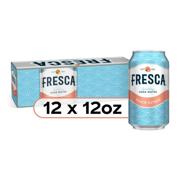 Soft Drinks Fresca Peach Soda Sparkling Flavored Soda Pop Soft Drink Zero Calorie And Sugar Free hero