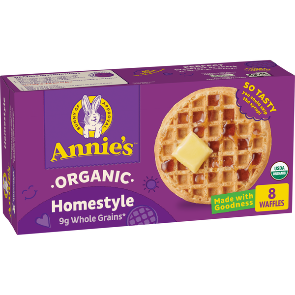 Frozen Dessert Annie's Organic Homestyle Frozen Waffles hero