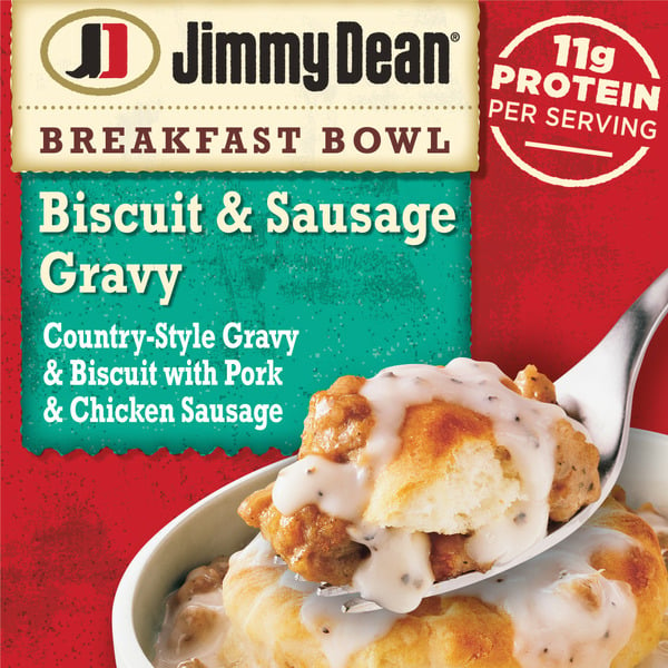 Frozen Breakfast Jimmy Dean Biscuit & Sausage Gravy Breakfast Bowl hero