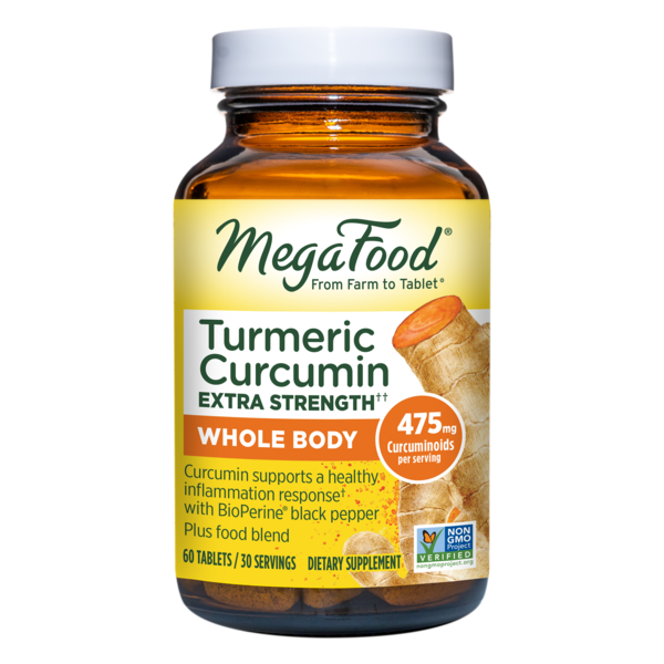 Muscles, Joints & Pain Relief MegaFood Turmeric Curcumin Extra Strength, Whole Body hero