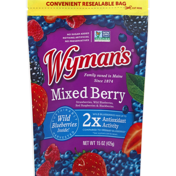 Frozen Produce Wyman's Fresh Frozen Mixed Berries Frozen Fruit hero