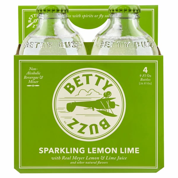 Cocoa & Drink Mixes Betty Buzz Sparkling Lemon Lime 4 Count hero