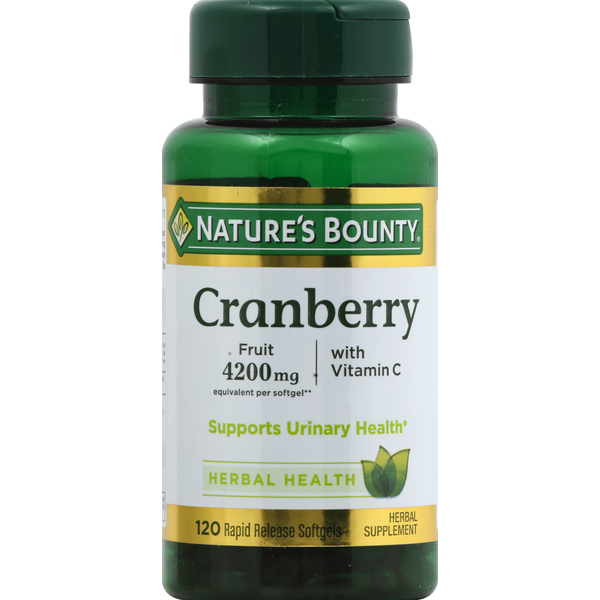 Vitamins & Supplements Nature's Bounty Cranberry Fruit Softgels hero