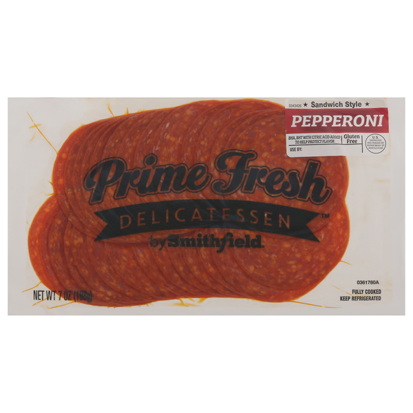 Lunch Meat Prime Fresh Pepperoni, Sandwich Style hero