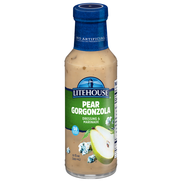 Salad Dressing & Toppings Litehouse Dressing & Marinade, Pear Gorgonzola hero