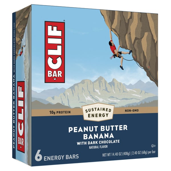 Candy & Chocolate CLIF BAR Peanut Butter Banana With Dark Chocolate Flavor Energy Bars hero