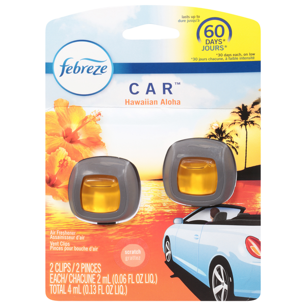 Air Fresheners & Candles Febreze Air Freshener, Hawaiian Aloha, Vent Clips hero