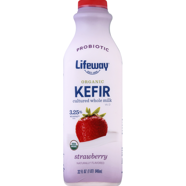 Yogurt, Kefir & Smoothies Lifeway Kefir, Organic, Strawberry hero