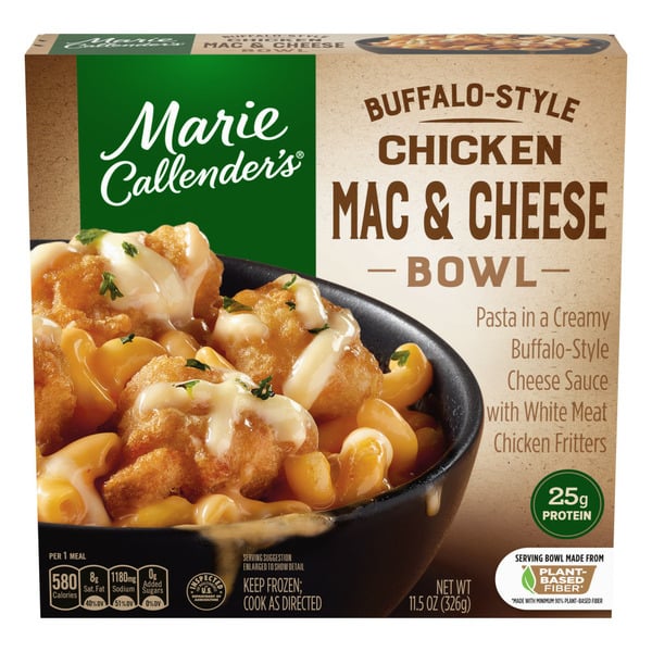 Frozen Meals Marie Callender's Spicy Buffalo Style Mac and Cheese Bowl, Frozen Meal hero