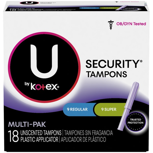 Feminine Care U by Kotex Security Tampons hero