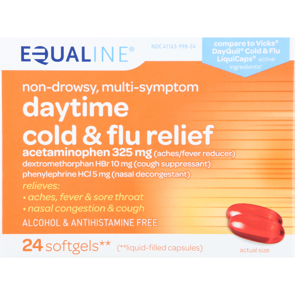 Cold, Flu & Allergy Equaline Cold & Flu Relief, Daytime, Softgels hero