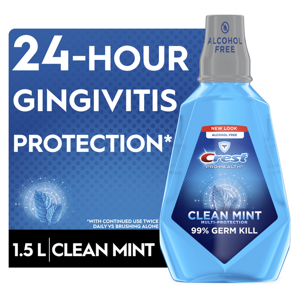 Oral Hygiene Crest Pro-Health Multi Protection Clean Mint CPC Antigingivitis/Antiplaque Oral Rinse hero