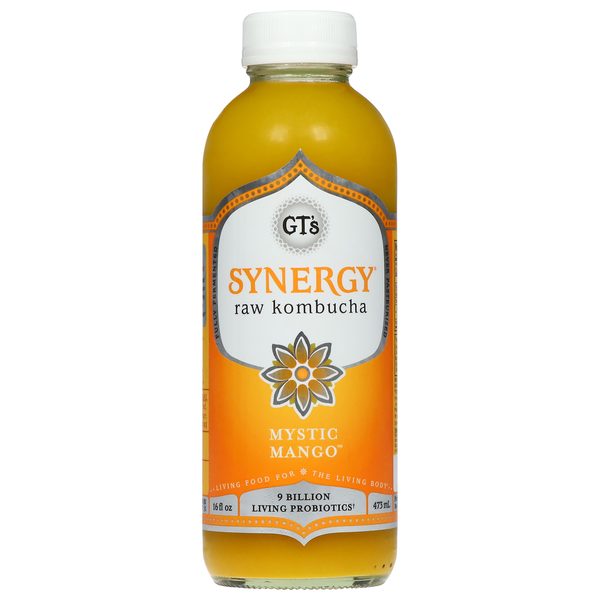 Energy & Sports Drinks GT's Living Foods Kombucha, Raw, Mystic Mango hero