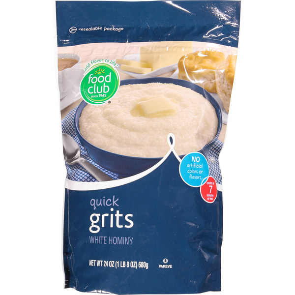 Cereal Food Club Grits, Quick, White Hominy hero