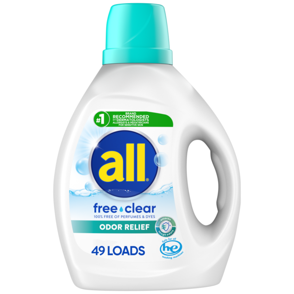 Laundry all Liquid Laundry Detergent, Free Clear with Odor Relief hero