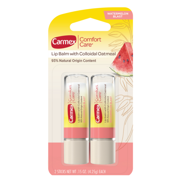 First Aid Carmex Comfort Care Lip Balm Stick, Watermelon Blast hero