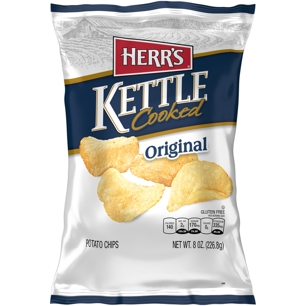 Chips & Pretzels Herr's Potato Chips, Original, Kettle Cooked hero