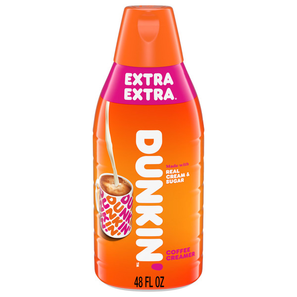 Cream Dunkin' Extra Extra Coffee Creamer hero