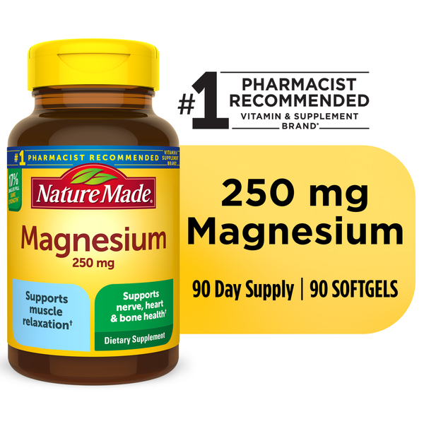 Vitamins & Supplements Nature Made Magnesium 250 mg Softgels hero