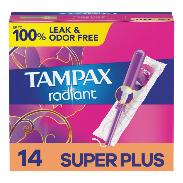 TAMPAX Radiant Tampons, Super Plus hero