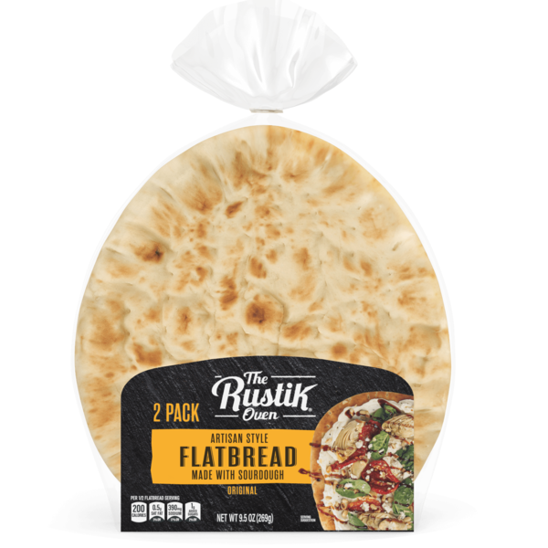 Tortillas & Flat Bread The Rustik Oven Artisan Style, 2 count, Original Flatbread hero