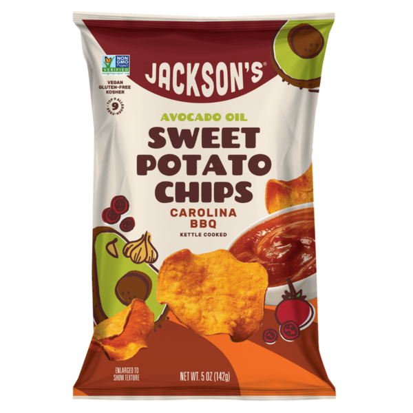 Chips & Pretzels Jackson's Carolina BBQ Sweet Potato Chips in Avocado Oil hero