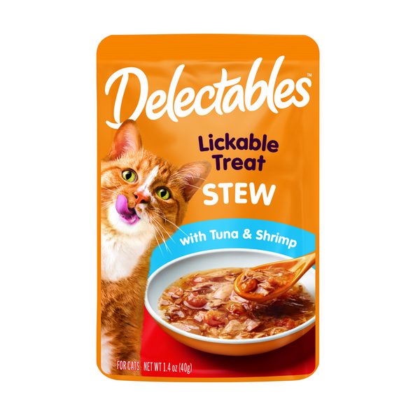 Cat Food & Care Delectables Stew Tuna & Shrimp Lickable Cat Treat hero