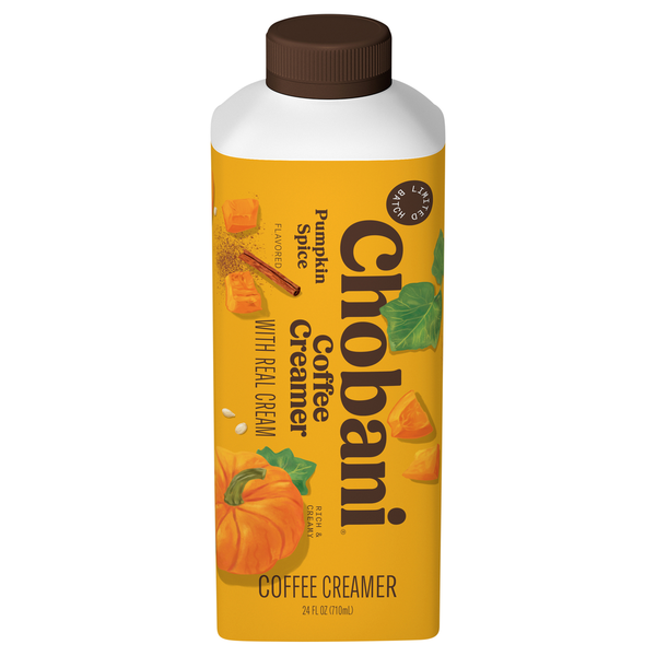 Soy & Lactose-Free Chobani Coffee Creamer, Pumpkin Spice Flavored hero