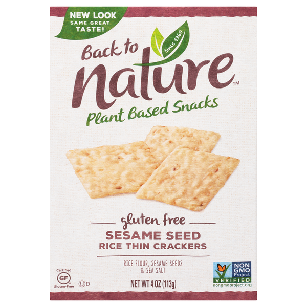 Crackers Back to Nature Cracker, Sesame Seed, Rice Thin hero