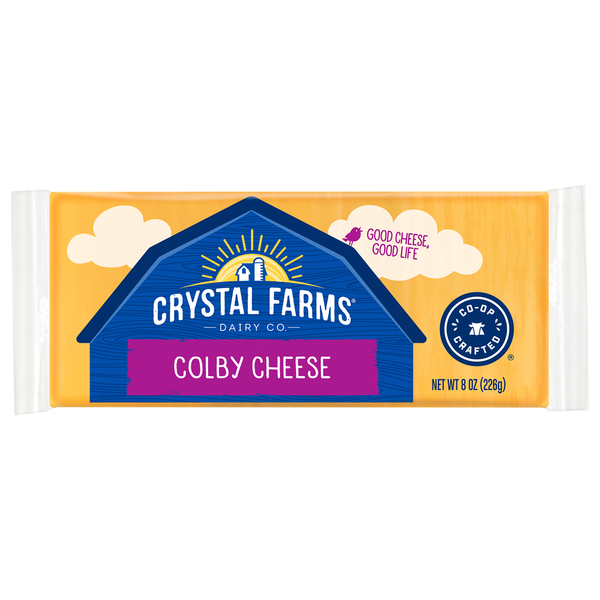 Packaged Cheese Crystal Farms Cheese, Colby hero