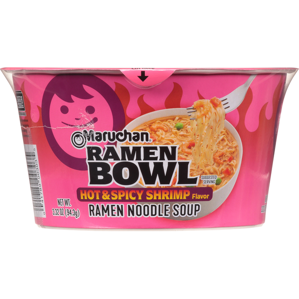 Soup, Broth & Bouillon Maruchan Ramen Bowl, Hot & Spicy Shrimp Flavor hero