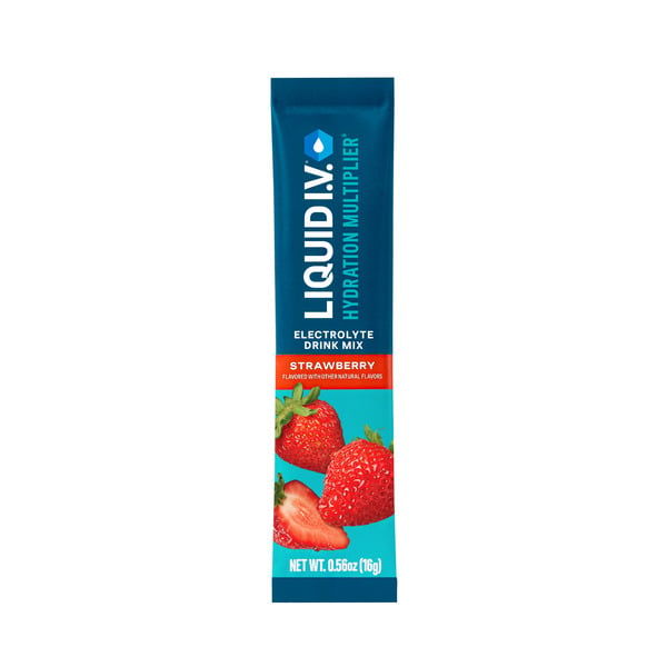 Vitamins & Supplements Liquid I.V. Hydration Multiplier Electrolyte Drink Mix, Strawberry hero