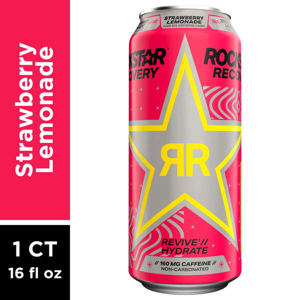 Rockstar Recovery Energy Drink Strawberry Lemonade hero